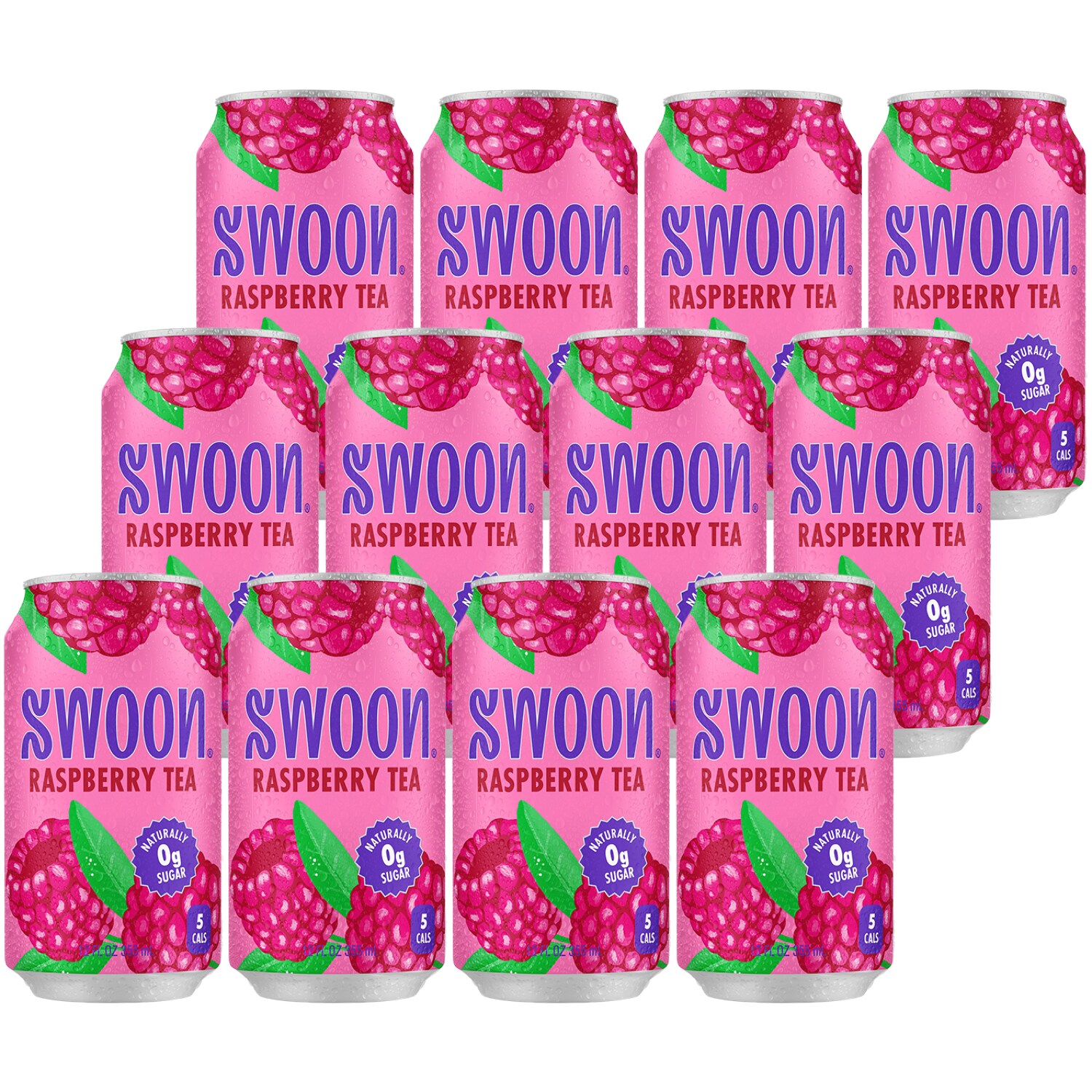SWOON Raspberry Tea, Can, Case